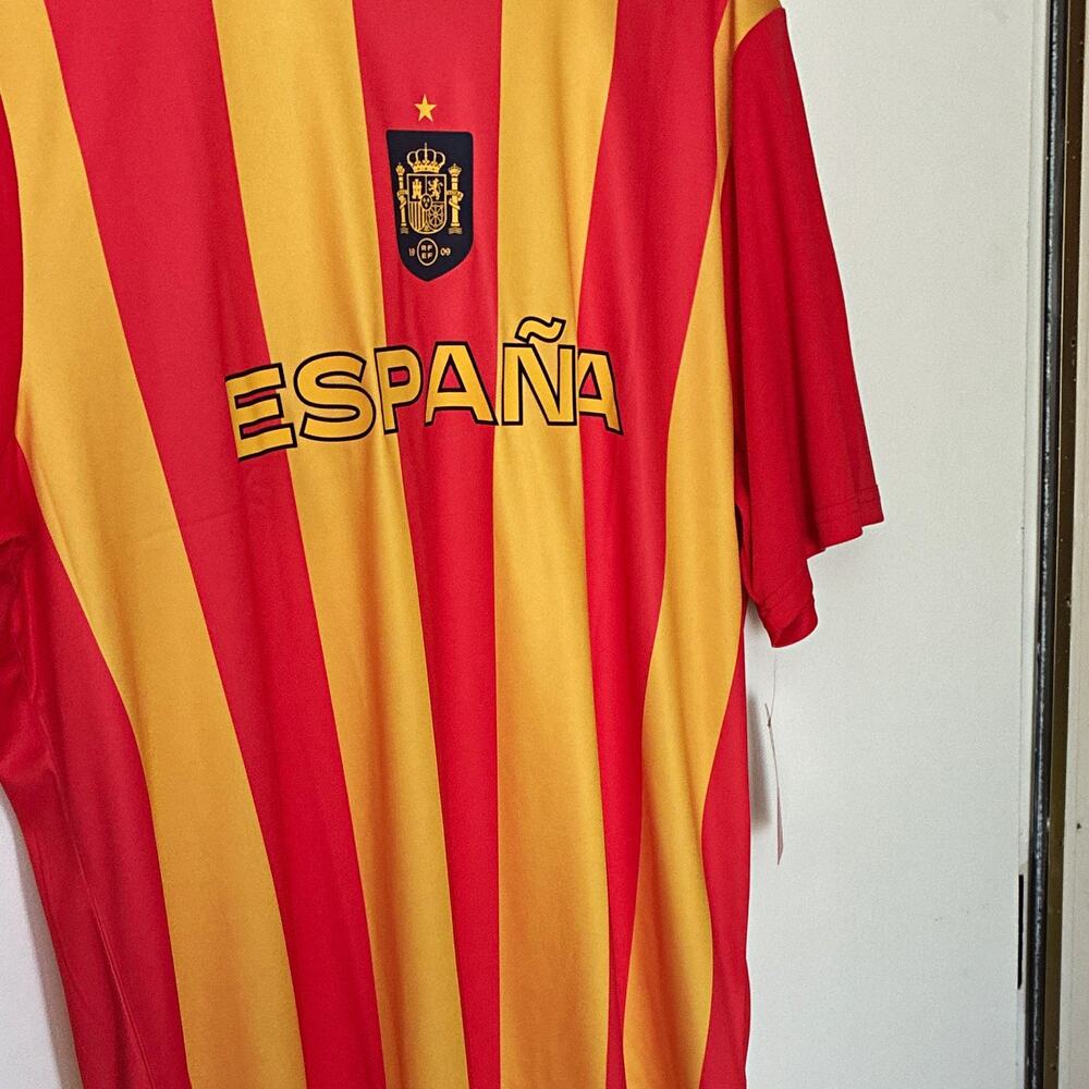 Spain RFEF Soccer Jersey Red Gold Striped #10 XXL New With Tags Official